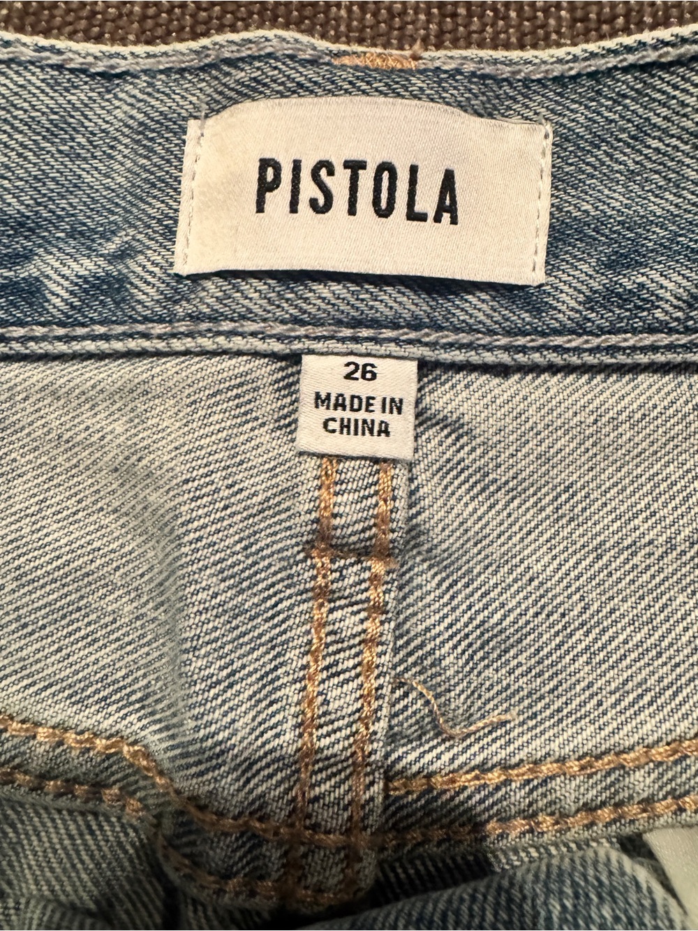 Pistola Rhea Mid Rise Light Blue Denim Mini Skirt - Picture 4 of 5